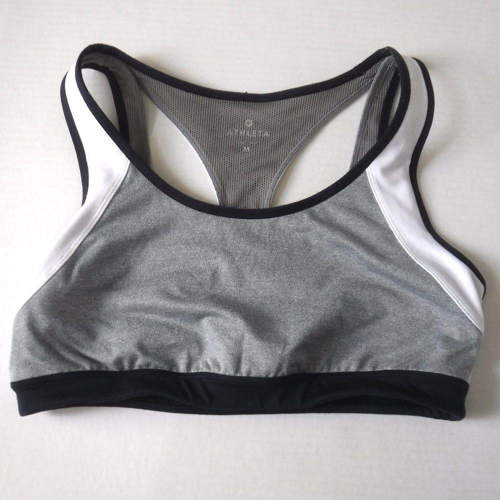 Athleta Women's Athletic Bra Gray, Blue & White Size Med